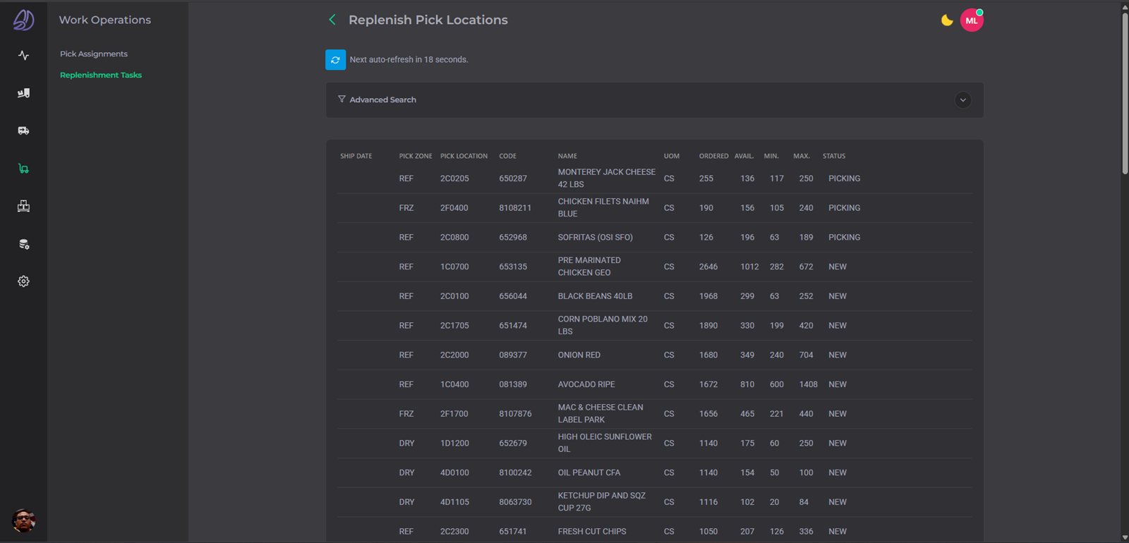 Warehouse RF Scan-Picking Module screenshot 14